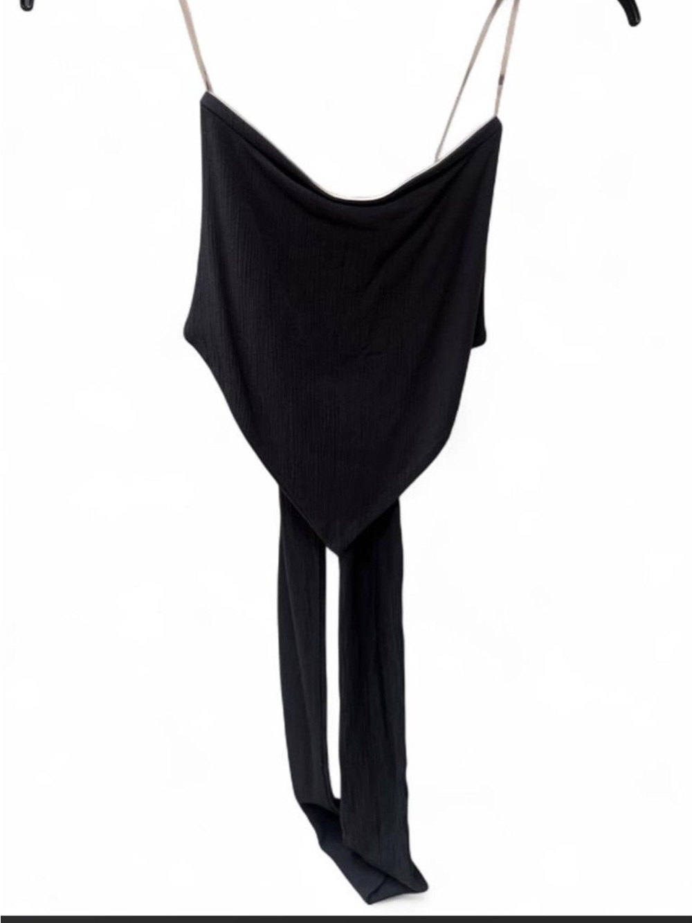 tie back strapless backless crop top